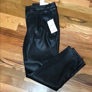 Zara Basic pleated leather pant